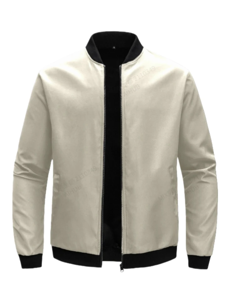 pring Autumn Casual Solid Fashion Slim Bomber Jacket Men Overcoat New Arrival Baseball Jackets Men's Jacket