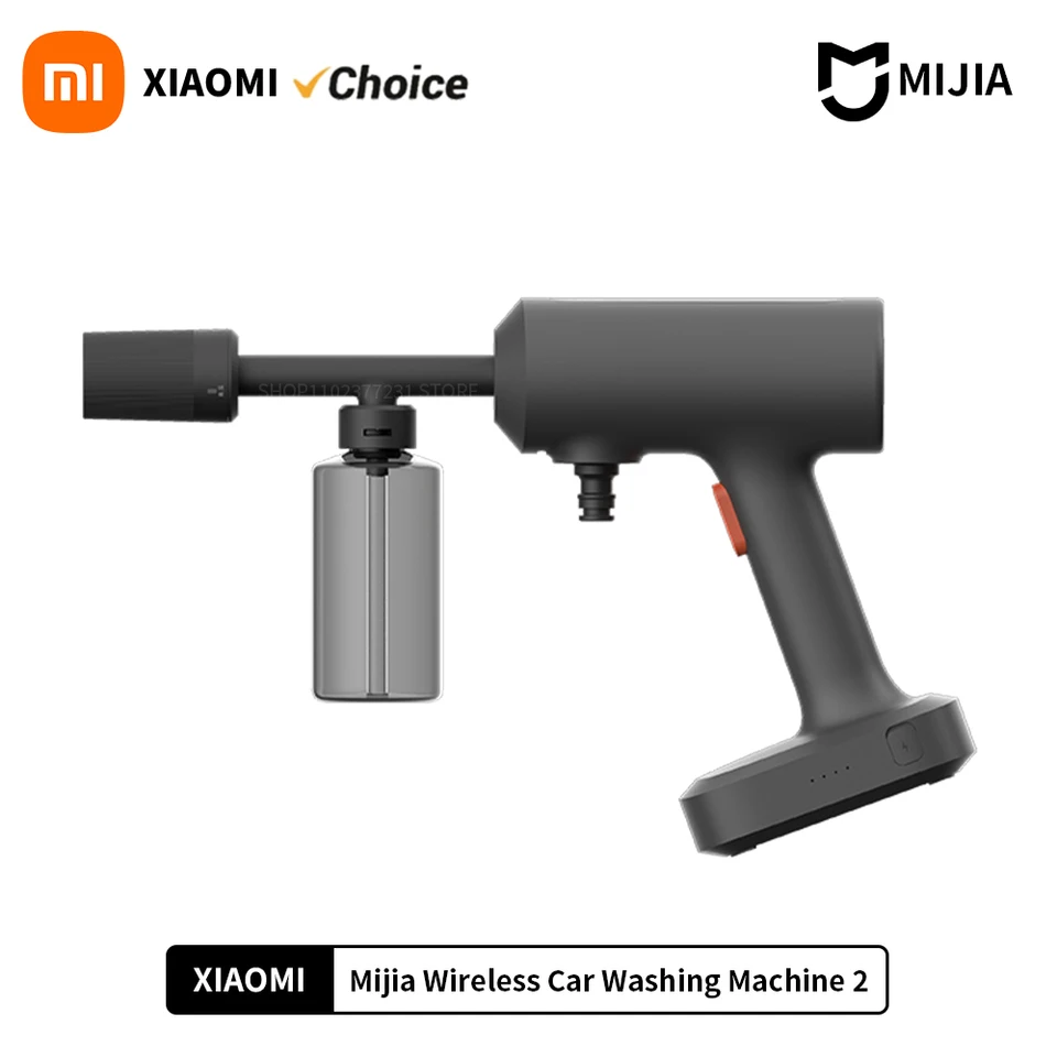 Original Xiaomi Mijia Wireless Car Washer 2 160L/h Large Water Volum Efficient Flushing High Pressure Wireless cleaning -CN