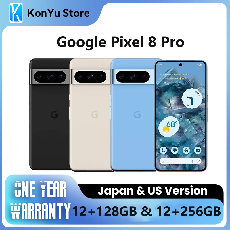 Google pixel8 pro Pixel 8 Pro Google Tensor G3 6.7 inches 12GB 128GB|256GB JP & US Version 1 Year Warranty New Sealed