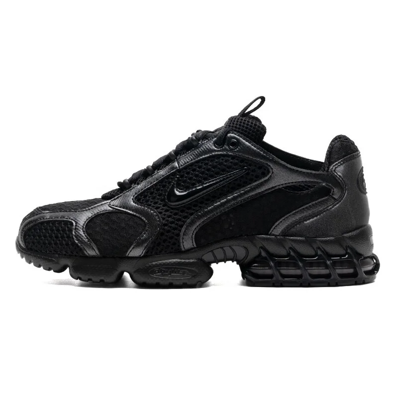 Nike Air Zoom Spiridon Cage 2 New Men's Pure Black Mesh Leather Patchwork Casual Sneakers Hm8497-010
