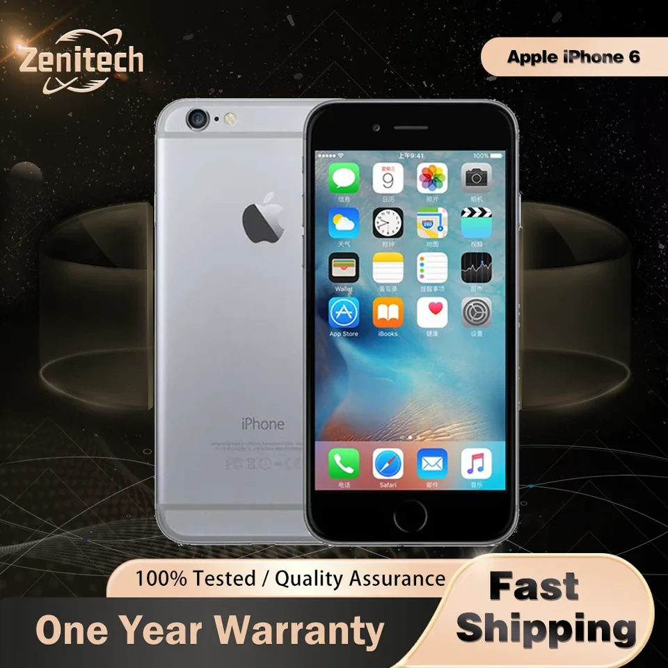 Apple iPhone 6 4G LTE Mobile Phone 4.7 inches IPS LCD Touch ID 16GB 32GB 64GB ROM Unlocked Apple A8 Dual Core IOS Cell Phone