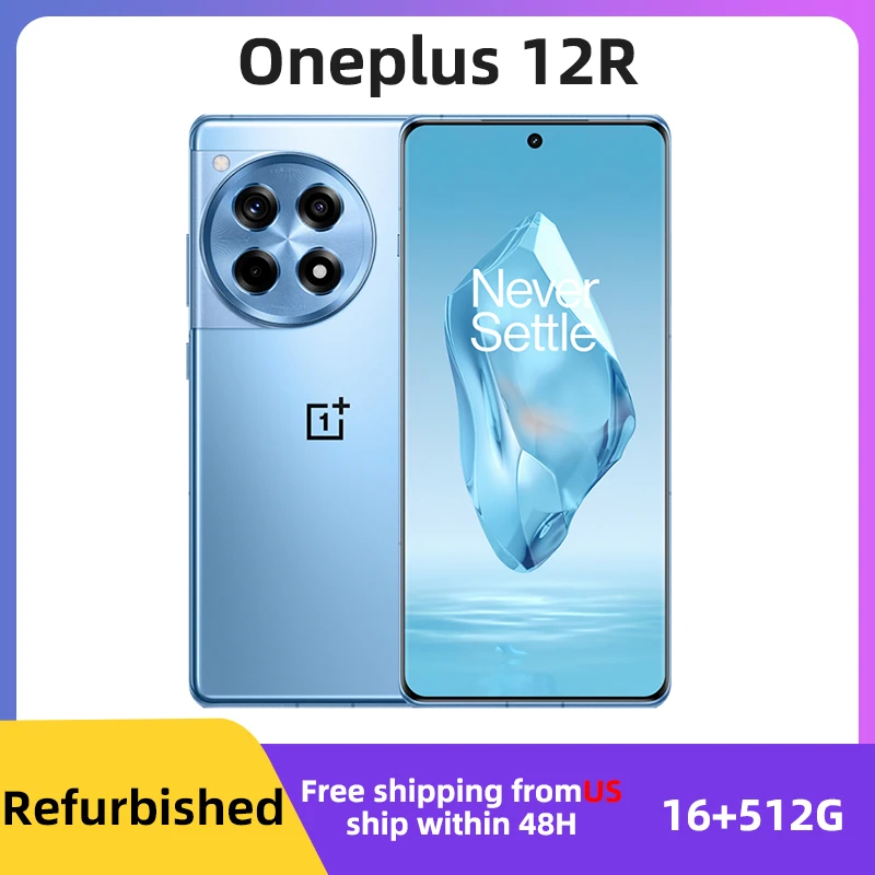Oneplus 12R 5G SmartPhone China version 16 RAM 512 GB ROM Blue Refurbished Excellent Condition Fully Functional