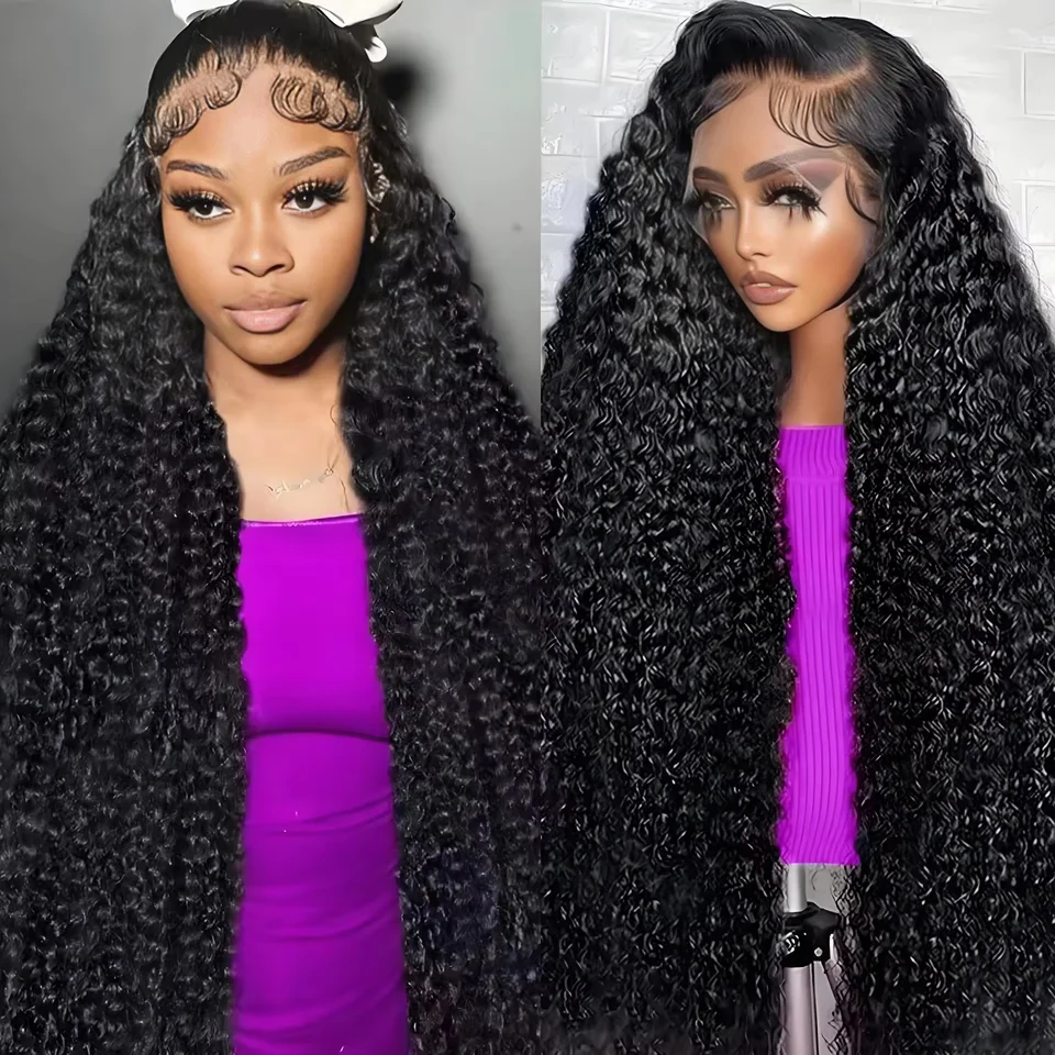 200% Density 13x6 13x4 Deep Wave Hd Lace Frontal Wigs Human Hair 30 40 Inch Wet And Wavy Loose Water Wave Lace Front Wig 360 Curly Lace Frontal Human Hair Lace Wigs For Women Human Hair 100% Human Hai