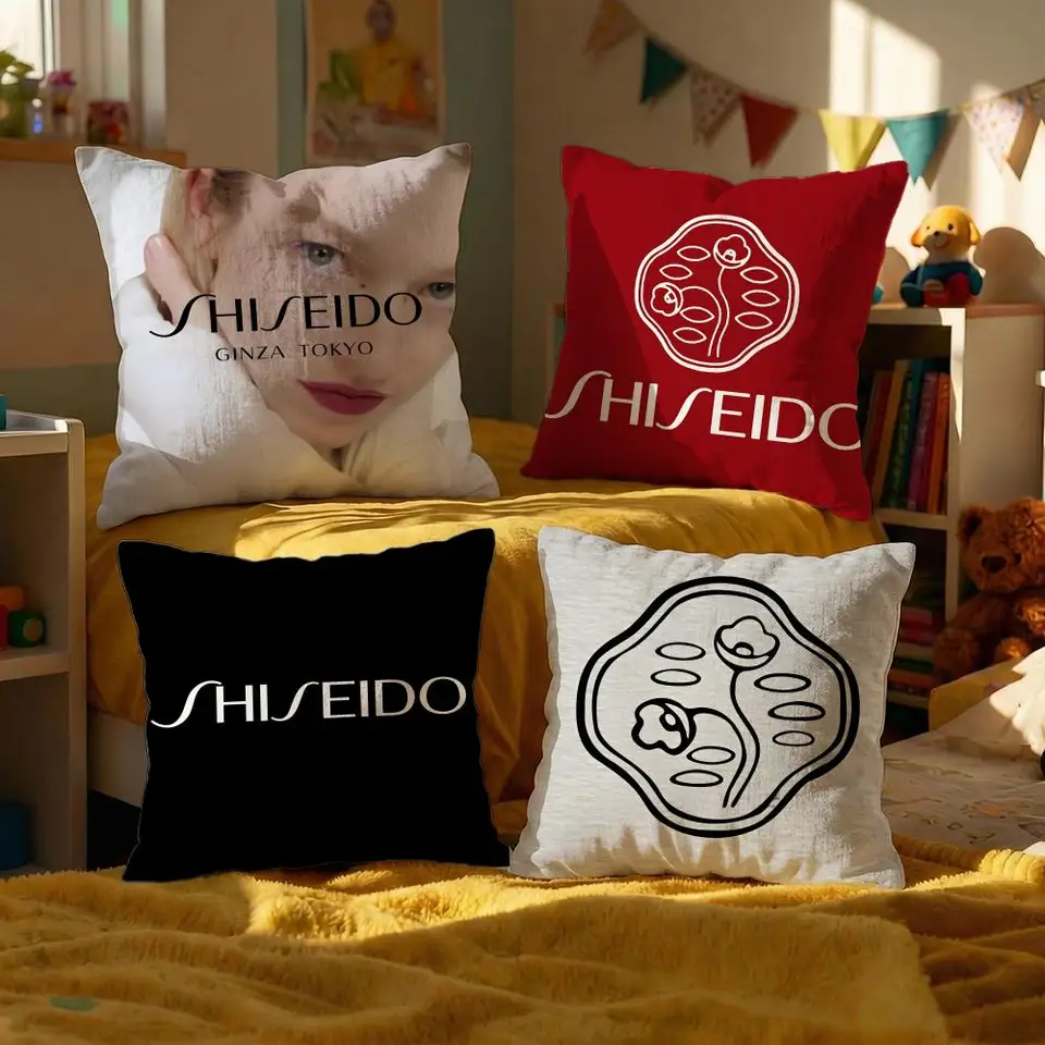 Brand Shiseido Cushion Cover Decorative Cushions Covers Cover Sofa 50x50 Pillow 4 Piece 45x45 40x40 Pillowcase