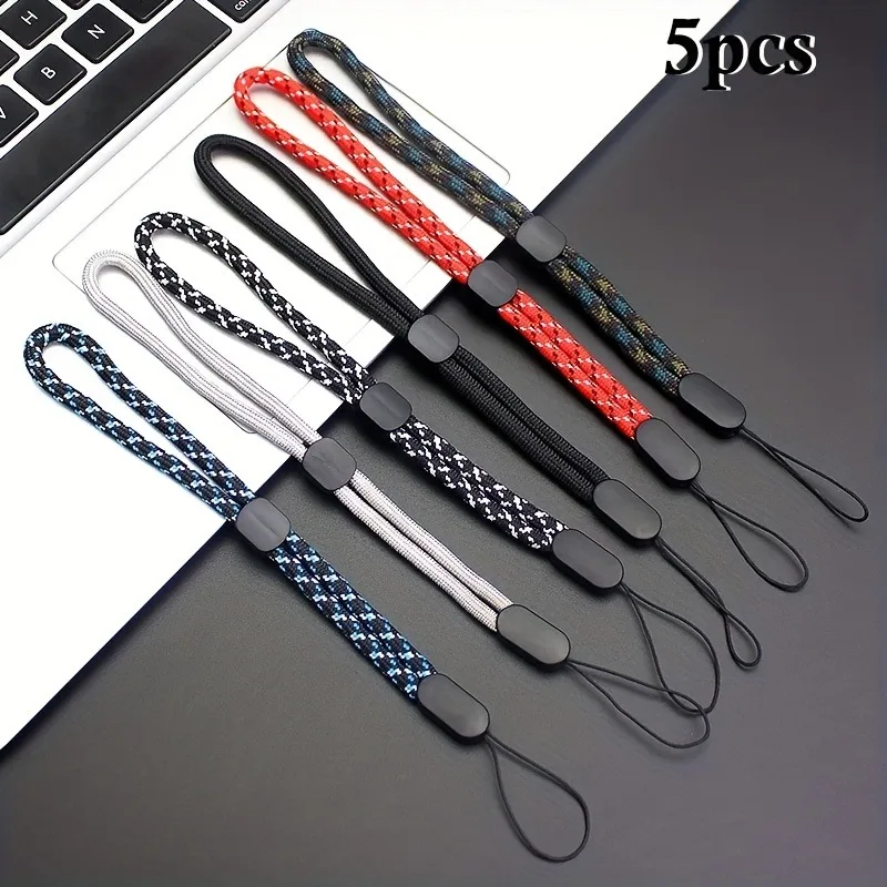 Hot Mobile Phone Straps USB Key Short Lanyard Adjustable Walkie Talkie Hand Strap Wrist Rope Audio Anti-lost Lanyard for iPhone