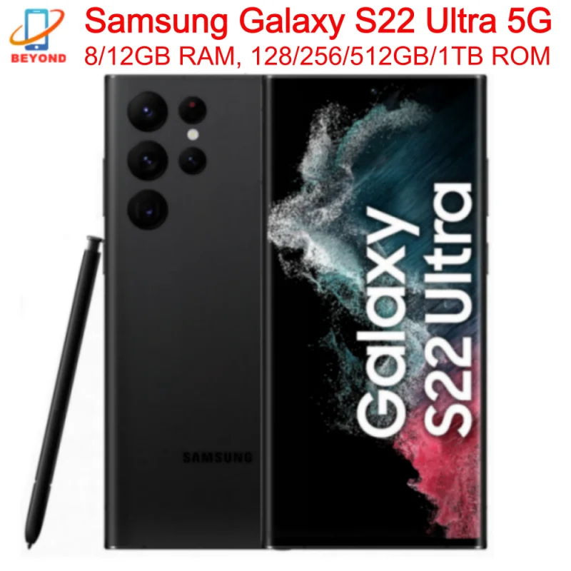 C Samsung Galaxy S22 Ultra 5G S908U S908E S908B S908N Original 6.8" AMOLED ROM 128/256/512GB/1TB RAM 8/12GB NFC Unlocked Phone