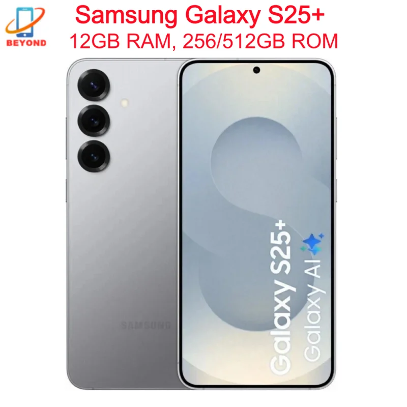 Samsung Galaxy S25 Plus S25+ 5G S936U S936U1 6.7" AMOLED ROM 256/512GB RAM 12GB Snapdragon NFC Original Unlocked AI Cell Phone