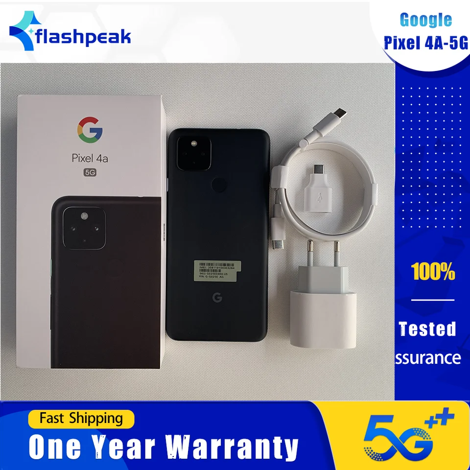 Google Pixel 4a 5G Mobile Phone NFC 6GB RAM 128GB ROM OLED HDR 6.2'' 16MP+12MP+8MP Snapdragon 765G Octa Core Android SmartPhone