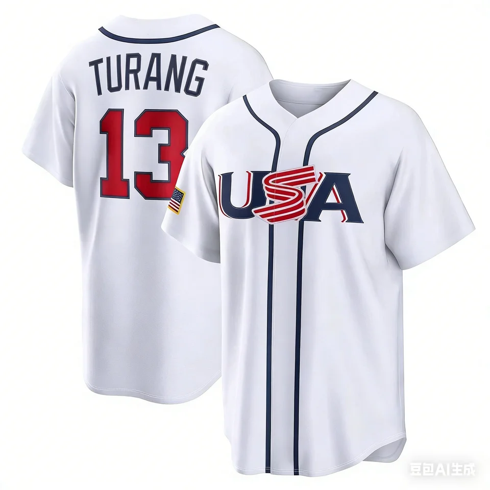 2026 USA Baseball National Team Home White Replica Jersey T Shirt Men Official Player Name Number Uniform Sports Fan Apparel