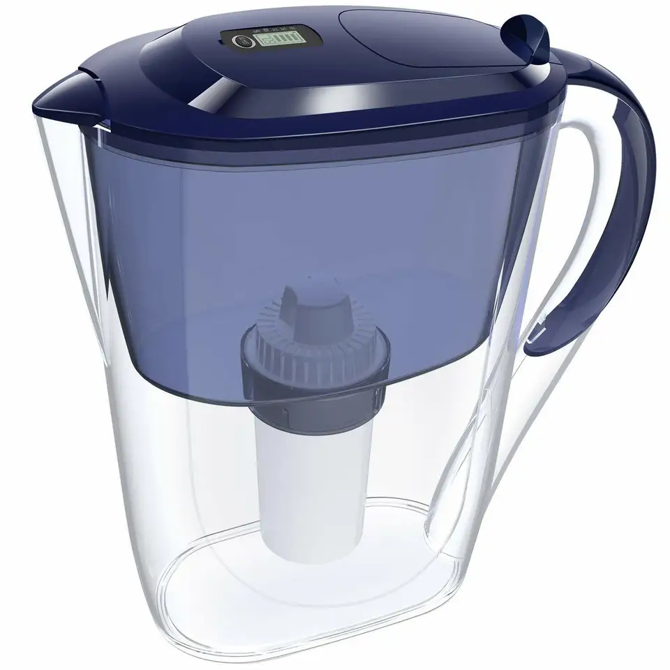 Household Filter Kettle with 3 Filter Device Alkaline Activated Carbon Water Purifier and Timer Clean Non-toxic Filter Wate 2.6L