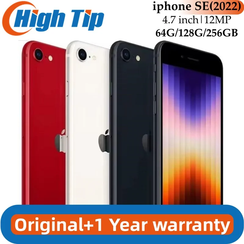 Original Apple iPhone Unlocked SE 2022 SE3 4.7" 4G RAM 64GB 12MP Camera Fingerprint 128GB 256GB ROM A15 Bionic Chip Used Phone