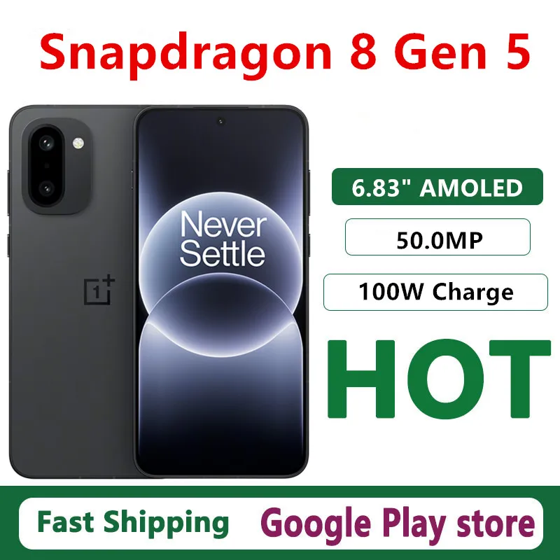 Original Oneplus Ace 6T Mobile Phone Snapdragon 8 Gen 5 OTA 6.83" AMOLED 120HZ 50.0MP Camera 100W Charge 8300mAh IP69 Waterproof