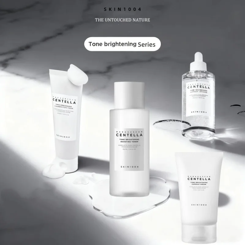 Korean Centella Brightening Series,Brighten Boosting Toner,Facial Cleanser,Tone Sunscreen,Ampoule Face Serum,Soothing Creams