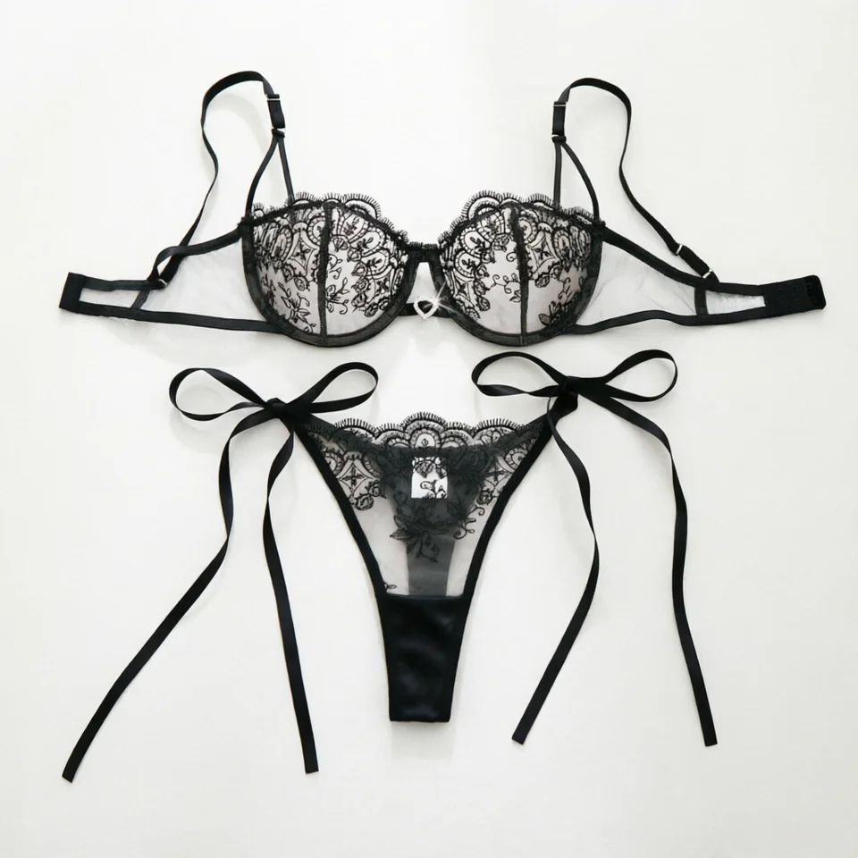 Three-piece bra set, provocative lingerie, European style, pure desire bra, strapless underwear ZA825201